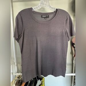 Jones New York Women's Charcoal Short Sleeve Tee